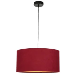 BPS Koncept Hängeleuchte Stoff Ø40cm Rot Gold Retro Esstisch< Hängelampen|Esszimmer Lampen