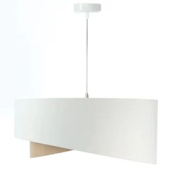 BPS Koncept Hängeleuchte Stoff E27 rund Ø 50 cm in Weiß Beige Gold< Hängelampen|Esszimmer Lampen