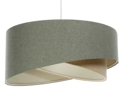 BPS Koncept Hängeleuchte Stoff Grün Beige E27 rund Ø 60 cm Modern< Bürolampen|Schlafzimmer Lampen