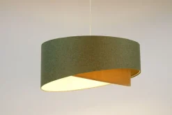 BPS Koncept Hängeleuchte Stoff Grün Beige E27 rund Ø 60 cm Modern< Bürolampen|Schlafzimmer Lampen