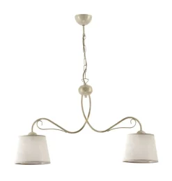 Stofflampen|Wohnzimmerlampen*Jupiter Hängeleuchte Stoff Metall LOCOLA Esszimmer Lampe