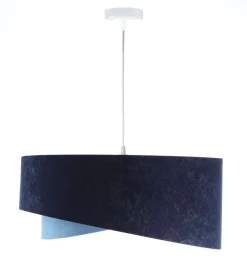 Bürolampen|Schlafzimmer Lampen*BPS Koncept Hängeleuchte Stoff rund Ø 50 cm Velours Optik Modern MARLON