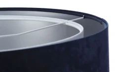 Hängelampen|Bürolampen*BPS Koncept Hängeleuchte Stoff Schirm Ø 50 cm E27 in Blau Weiß Silber