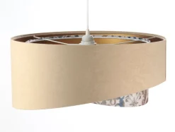 Bürolampen|Schlafzimmer Lampen*BPS Koncept Hängeleuchte Stoffschirm Velours Optik Ø 50 cn wohnlich E27