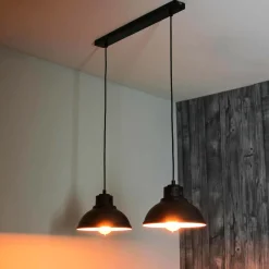 Luminex Hängeleuchte SVEN in Schwarz 2-flmg< Hängelampen|Esszimmer Lampen