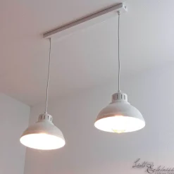 Hängelampen|Esszimmer Lampen*Luminex Hängeleuchte SVEN in Weiß 2-flmg