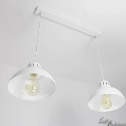 Hängelampen|Esszimmer Lampen*Luminex Hängeleuchte SVEN in Weiß 2-flmg