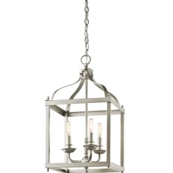 Rustikale Lampen|Designerlampen*Elstead Hängeleuchte THOREN Nickel kürzbar Lampe Esszimmer