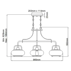 Hängelampen|Bürolampen*Elstead Hängeleuchte Vintage B: 96,5 cm höhenverstellbar in Bronze