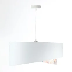 BPS Koncept Hängeleuchte Weiß Creme E27 rund Ø 50 cm Stoff Velours Optik< Hängelampen|Bürolampen