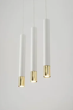 Sigma Hängeleuchte Weiß Gold elegant Modern Metall Esstisch< Hängelampen|Moderne Lampen
