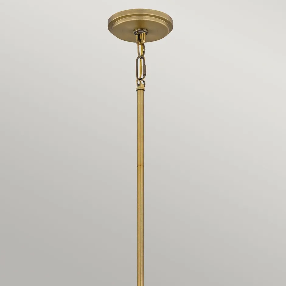 Hängelampen|Esszimmer Lampen*Elstead Hängeleuchte Weiß Messing antik E27 aus Glas Metall Ø 37 cm