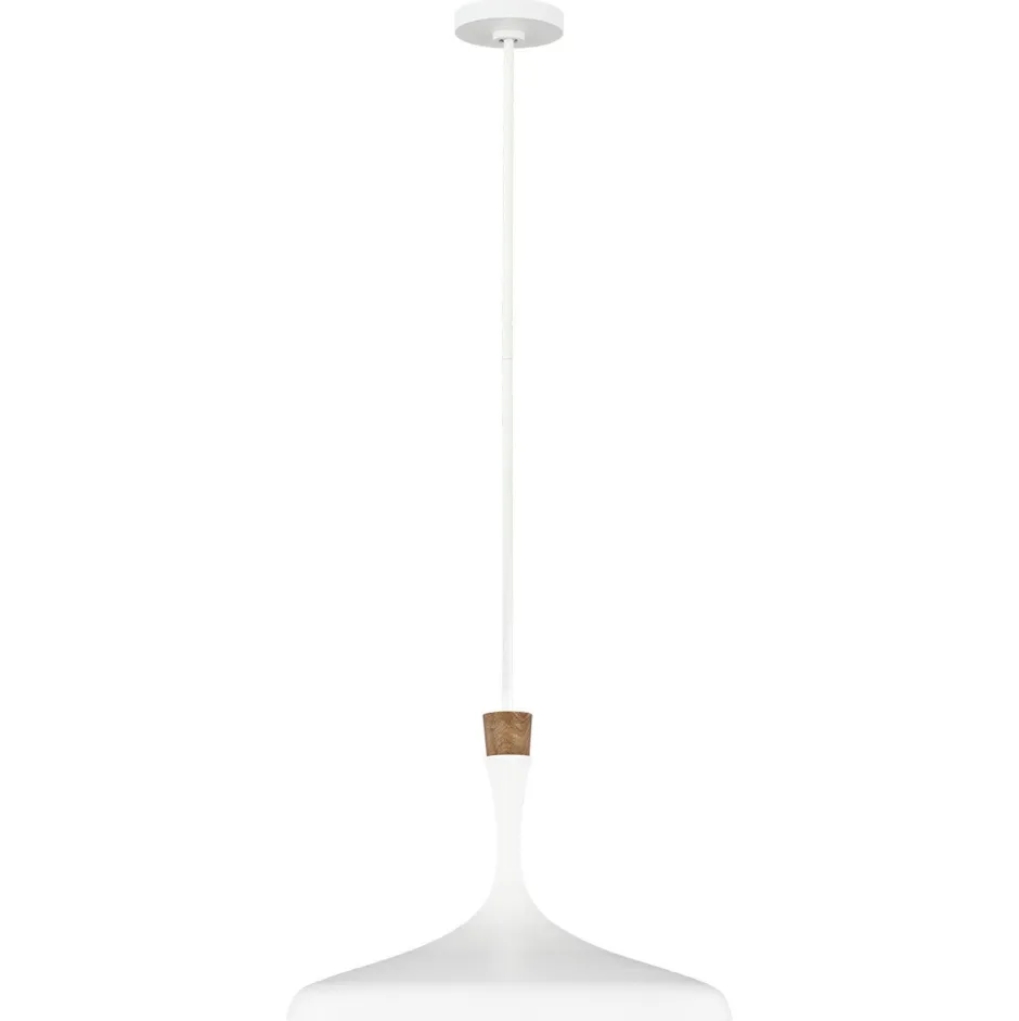 Hängelampen|Lampen Aus Aller Welt*Elstead Hängeleuchte Weiß Metall Holz Ø48cm Skandinavisch E27