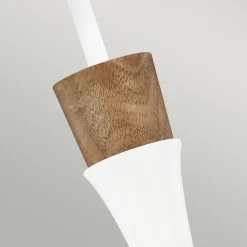 Hängelampen|Lampen Aus Aller Welt*Elstead Hängeleuchte Weiß Metall Holz Ø48cm Skandinavisch E27