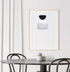 Belis Hängeleuchte Weiß Schwarz Metall Ø17 cm Minimalistisch< Hängelampen|Bürolampen