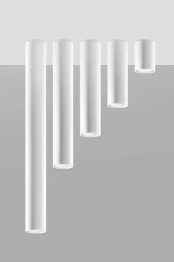 Küchenlampen|Moderne Lampen*Sollux Hohe Deckenlampe Weiß 60 cm Ø 6 cm schmal GU10