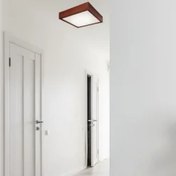 Flurlampen|Bürolampen*Lamkur Holz Deckenleuchte eckig Modern Wohnzimmer