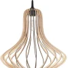 Hängelampen|Wohnzimmerlampen*Sollux Holz Hängelampe LILAH Ø40cm wohnlich E27 Esstisch