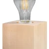 Sollux Holz Tischlampe eckig H:10cm klein Modern dekorativ für< Holzlampen|Moderne Lampen