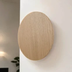 TK Lighting Holz Wandlampe rund Ø 30 cm flach indirektes Licht< Holzlampen|Moderne Lampen