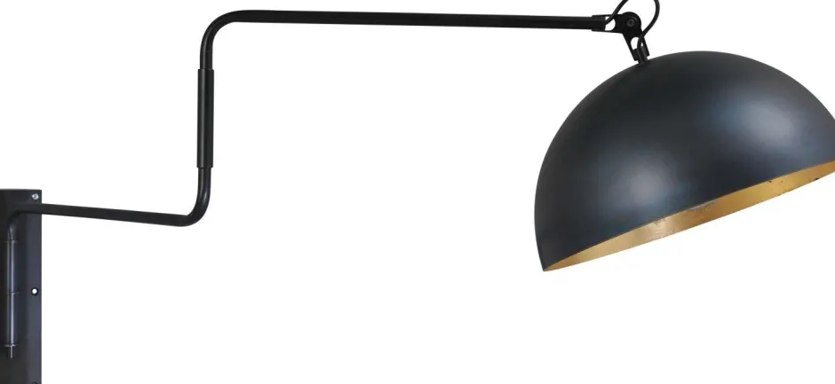 Wandleuchten|Küchenlampen*Masterlight Hotelleuchte E27 LARINO in Schwarz Roter Metall Optik