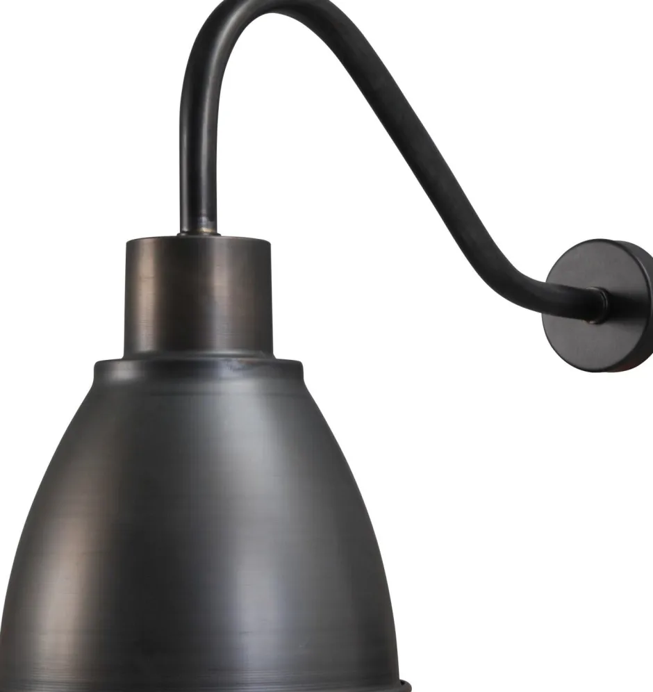 Wandleuchten|Küchenlampen*Masterlight Hotelleuchte in Schwarz Roter Metall Optik