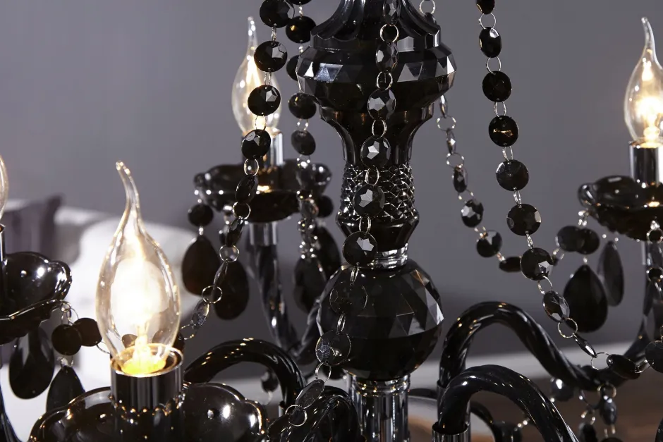 Invicta Interior Imposant Pendellampe Klassisch E14 Schwarz Acryl< Hängelampen|Designerlampen