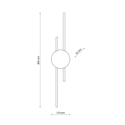 Led Lampen|Wandleuchten*TK Lighting Indirekte Wandlampe LED Schwarz 3000 K Metall 86 cm lang