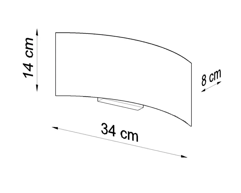 Sollux indirekte Wandlampe Metall 34 cm Schwarz Up Down< Wandleuchten|Flurlampen