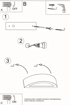 Wandleuchten|Flurlampen*Sollux indirekte Wandlampe Schwarz Up Down 40 cm breit E27