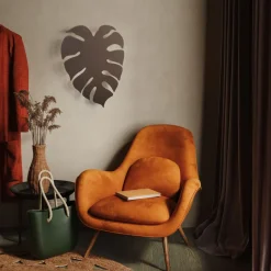 Wandleuchten|Flurlampen*TK Lighting Indirekte Wandleuchte Metall Braun H: 54 cm 3x G9 Blatt