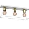 Luminex Industrial Deckenlampe Metall in Weiß Gold L:55 cm E27< Deckenleuchten|Flurlampen