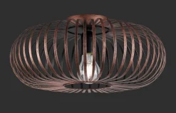 Trio Reality Industrial Deckenleuchte Metall Kupfer Antik E27 Ø40 cm< Flurlampen|Bürolampen