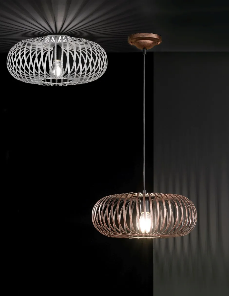 Trio Reality Industrial Deckenleuchte Metall Kupfer Antik E27 Ø40 cm< Flurlampen|Bürolampen