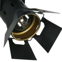 Steinhauer Industrial Deckenspot flexibel L:58 cm in Schwarz Gold< Spots|Badezimmer Lampe