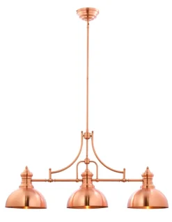 Jupiter Industrial Hängelampe Metall E27 L:123cm in Kupfer< Industrie Lampen|Wohnzimmerlampen