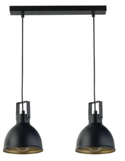 Sigma Industrial Hängelampe Schwarz Gold bis 0,7 m L:38 cm< Hängelampen|Industrie Lampen