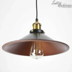 Hängelampen|Vintage Lampen*Easylight Industrial Hängeleuchte DOVER Ø30cm Schwarz Kupfer