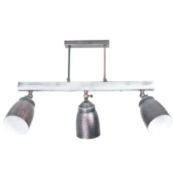 Wohnzimmerlampen|Holzlampen*Luminex Industrie Deckenleuchte Holz Metall schwenkbar ALEJO