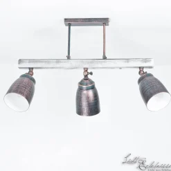 Wohnzimmerlampen|Holzlampen*Luminex Industrie Deckenleuchte Holz Metall schwenkbar ALEJO