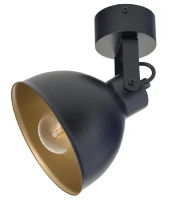 Spots|Wandleuchten*Sigma Industrie Deckenstrahler Schwarz Gold flexibel B:15 cm