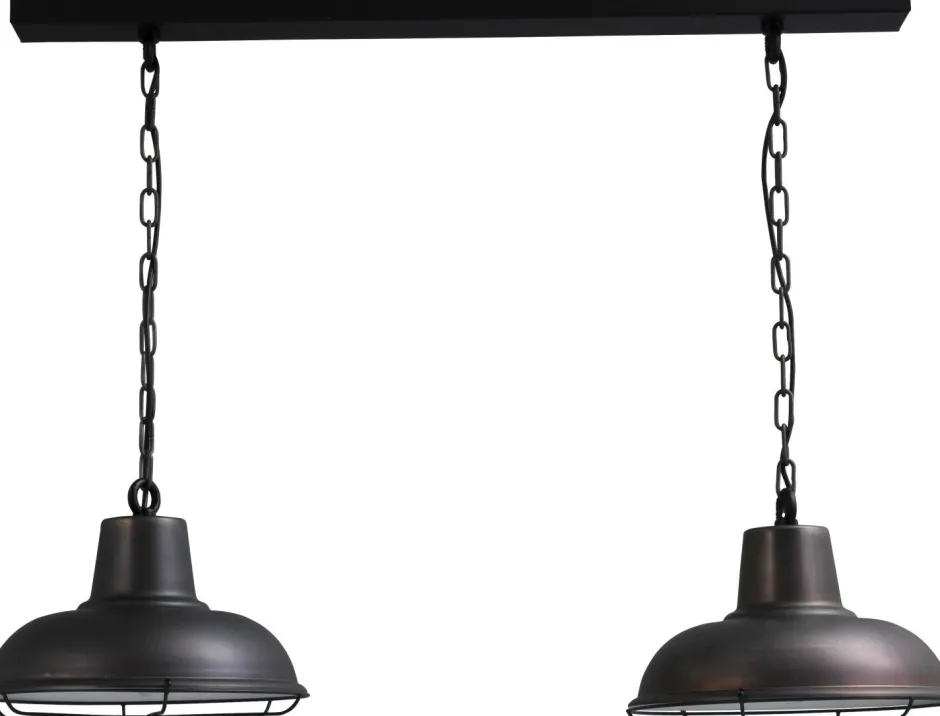 Industrie Lampen|Vintage Lampen*Masterlight Industrie Pendelleuchte E27 Industrie in Schwarz Roter Metall Optik