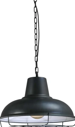 Masterlight Industrie Pendelleuchte in Schwarz Roter Metall Optik< Hängelampen|Industrie Lampen