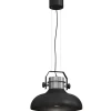 Hängelampen|Bürolampen*Luminex Industrie Pendelleuchte Metall Schwarz Nickel Ø40 cm