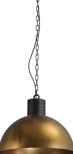 Industrie Lampen|Vintage Lampen*Masterlight Industrie Pendelleuchte Messing Antik Ø50cm LARINO