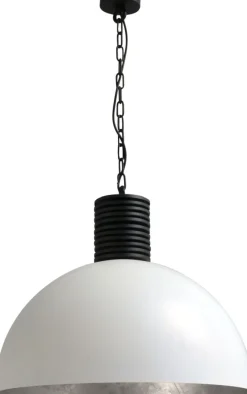 Hängelampen|Industrie Lampen*Masterlight Industrie Pendelleuchte Weiß Silber Ø60cm LARINO