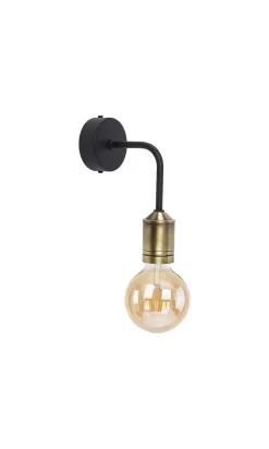 Jupiter Industrie Wandlampe LORELEIA in Schwarz Messing< Küchenlampen|Vintage Lampen