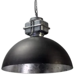 Hängelampen|Esszimmer Lampen*Masterlight Industrieleuchte Hängeleuchte schwarz/silber Ø80cm