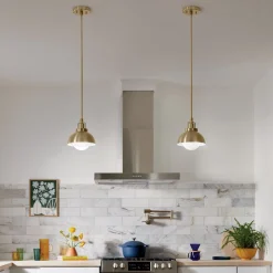 Elstead Innenleuchte 3-in-1 Wand Decke Hänge Metall Glas in Bronze< Metall Lampen|Lampenschirme