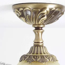 Giovanni Battista Jugendstil Deckenleuchte Deckenlampe Beige< Metall Lampen|Messinglampen